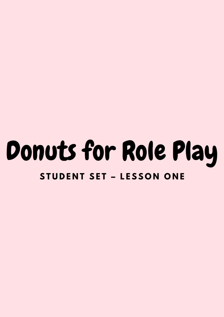 Preview: Donuts for role play – student set, lesson 1