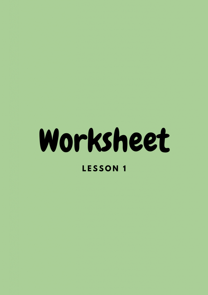 Preview: Worksheet – lesson 1