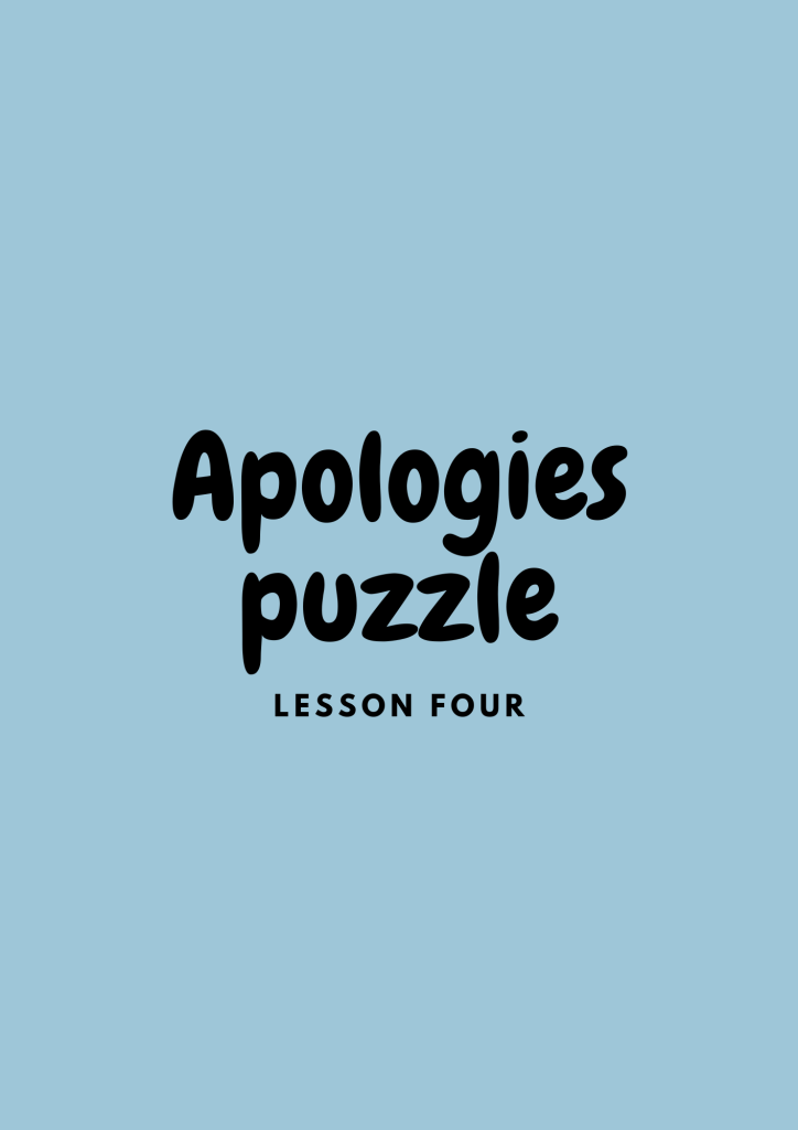 Preview: Find the pairs – apologies puzzle